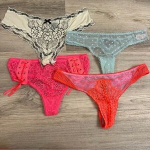 Victorias Secret Bundle of Lace Thongs sexy panties size small